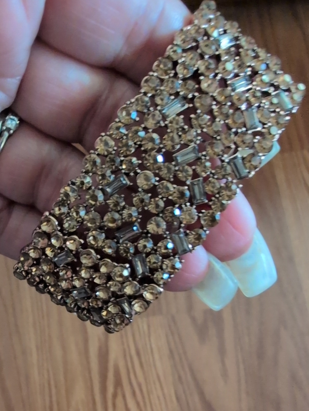 Park Lane Majesty Topaz Crystal-Embellished Stretch Braclet- Rose Gold Tone